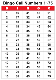 12 38 58 73 85. 10 Best Printable Bingo Numbers 1 75 Printablee Com