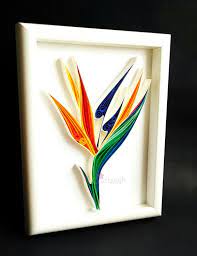 Bird Of Paradise Flower Paper Quilled Botanical Art Crane Flower Quilled Paper Art Quilled Paper Art Quilling Cards Paper Quilling Designs