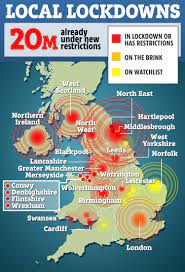 England a day away from major lockdown easing despite calls for delay. Uk Lockdown Map Almost A Third Of Britain Under Local Lockdowns Or Tough Coronavirus Rules So Where S Next