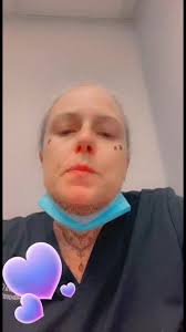 Angie Blowing Gum Bubbles