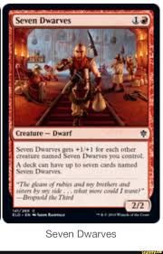 Picture Memes Yff2j8t17 1 Comment Ifunny Seven Dwarfs Magic The Gathering Cards Magic The Gathering