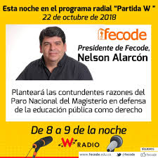 Este lunes festivo, el presidente de la federación colombiana de educadores (fecode), nelson alarcón, en una entrevista para colprensa señaló que la razón principal para levantarse de la mesa es que el gobierno no quería validar lo discutido en la mesa de diálogo. Fecode Esta Noche De 8 A 9 Pm El Presidente De Fecode Facebook