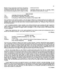 It gives us great pleasure to introduce the second issue of this year's volume of montenegrin journal of sports science and medicine (mjssm). The Journal Of Sports Sciences British Journal Of Sports Medicine