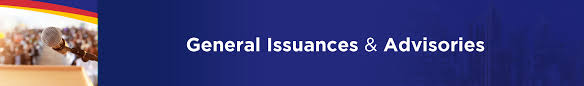 General Issuances Advisories Board Of Investments
