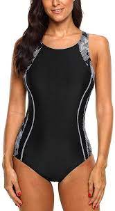 Beautyin Women Competitive One Piece Swimsuit Athletic Swimwear Pro Bathing Suit White Racerback Swimsuit Brown Swimsuit Slimming Swimsuits
