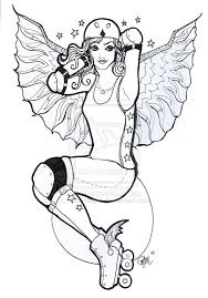 Roller Derby Pinup Small By Remdesigns On Deviantart Roller Derby Art Roller Derby Cool Coloring Pages