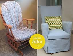 Transform That Old Glider Into Something More Modern And Cozy Furniture Makeover Diy Furniture Makeover Home Diy