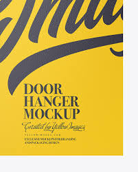 Последние твиты от yellow images (@yellowimages). Door Hanger Mockup In Stationery Mockups On Yellow Images Object Mockups