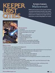 Keeper Of The Lost Cities Mallowmelt Recipie Lost City Lost City