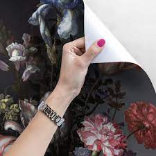 Protea, patterns and motifs set by tstudio on @creativemarket protea, an exquisitely elegant yet vibrant pattern design with vintage style botanical illustrations that comes in a. Dutch Dark Vintage Floral Removable Wallpaper Wall Mural Peel And Stick Floral Ebay