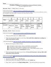 What are the four parts to dalton's theory. Chemistry Webquest 1 Introduction To Atoms And Atomic Scientists Doc Name Chemistry Webquest 1 Introduction To Atoms And Atomic Scientists You Must Course Hero