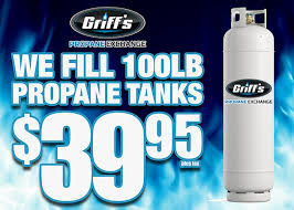 We have maintained our trusted name in propane refills and delivery by we refill 20 lb propane tanks with 20lbs of propane and deliver them right to your home. Griff S Propane