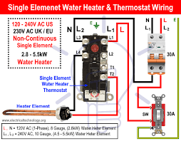 Always follow manufacturer wiring diagrams as they will supersede these. How To Wire Single Element Water Heater And Thermostat