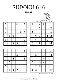 Viele kostenlose sudokurätsel sind in unserem archiv zu finden. Sudoku 6x6 Zum Ausdrucken Von Leicht Bis Schwer Mit Losung