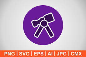 Download Vector Telescope Icon Graphic By Iyikon Creative Fabrica SVG Cut Files