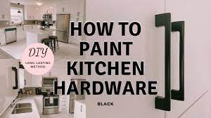 Painting metal file cabinets, old metal lockers, or other metal pieces can be done with acrylic paints, spray paints, or chalk paints. How To Spray Paint Cabinet Hardware Black Youtube
