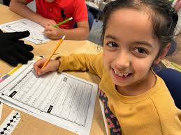 Mrs. Evans's class has been working hard and having fun learning about  patterns! This week, the students used a 100 chart to find number patterns  and figure out how to continue them.