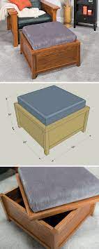 Some wood crafting skills are required, but instructions are included. Diy Storage Ottoman Free Plans On Buildsomething Com Diy Storage Ottoman Diy Storage Ottoman Coffee Table Diy Ottoman