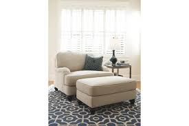 Extra Wide Chair And White Ottoman Tailored In Linen Like Upholstery Pool Furniture Furniture Furniture Clearance