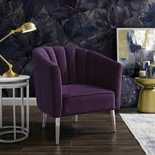Nicole miller king duvet cover set 3 pc floral vines jacobean bohemian blue white lavendar 300 thread count cotton bedding. Nicole Miller Khalid 31 Wide Tufted Velvet Barrel Chair Reviews Wayfair
