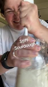 I never did show my STIFF sourdough but it does work! It turns out light,  fully and bubbly! #sourdough #stiffsourdough