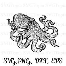 Download Octopus Svg Png Eps Dxf Clip Art For Die Cut Machines Like Etsy