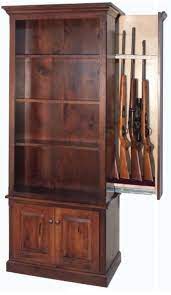 Just like our custom made furniture we can also do reproductions or we can replicate an antique cabinet to serve as a gun cabinet to accent your. Winchester Bookcase With Hidden Gun Storage From Dutchcrafters Amish