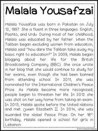 Biografia De Martin Luther King En Ingles Malala Yousafzai Biography Pack Distance Learning Clase De Ingles Comprension Lectora Biografia