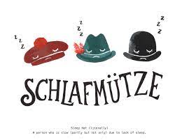 Schlafmuetze Learn German Sleep Hat German Language