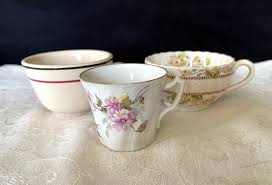 1930's-50's 3 Mixed Brand Cups,"spode's Wicker Dell" Others Are No Longer  Available, Excellent VTG Condition