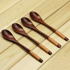 Amazon Com Long Spoons Wooden 5 Pieces Korean Style 10 9 Inches 100 Natural Wood Long Handle Round Spoons For Soup Cooki Long Handles Utensils Kitchen Tools