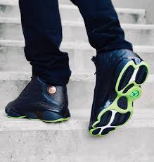 Jordan 13 Black And Blue Release Date Insidesneakers Air Jordan 13 Black Altitude Green 414571 042 Jordan 13 Black Air Jordans Jordan 13