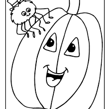 Cat hiding behind a pumpkin. Free Pumpkin Coloring Pages For Kids