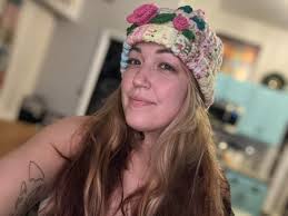 Gardening hat made from repurposed straw hat