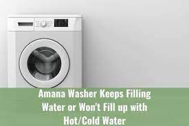 Most washers will have a manual release to unlock the mechanism . Amana Washer Keeps Filling Water Or Won T Fill Up With Hot Cold Water Ready To Diy