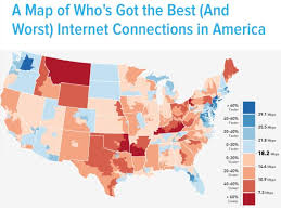 Map Map Of Internet Connection In The Us Infographic Tv