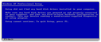 How to create a windows 10 usb installation media on linux october 24, 2016 with 3 comments. Install Xp Setup Did Not Find Any Hard Disk Drives Installed In Your Computer Raymond Cc