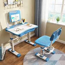 Big quick ship selection · call or chat · connect with live chat Omgg Kids Desk And Chair Set Children Study Table Childs Desk Kids Desk And Chair Set Height Adjustable Blue With Students Writing Desk Tilt Desktop Storage Drawer Bookstand For Boys Girls Kids