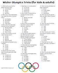 It's actually very easy if you've seen every movie (but you probably haven't). Winter Olympics Trivia Free Printable For Kids And Adults Summer School Activities Summer Olympics Crafts Winter Olympics