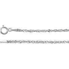 14k yellow gold 5mm solid rope chain diamond cut pendant necklace, mens jewelry lobster lock 20 22 24 26 28 30. 1 2mm Singapore Twist Chain 14k White Gold 20 Inches 1000jewels Com