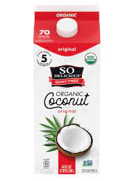Let's look at the grams of protein and added sugar. Organic Original Coconutmilk So Delicious Dairy Free