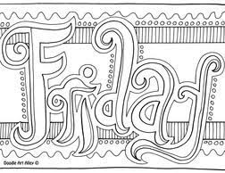 It is also known with different names like black friday, easter friday, great friday and holy friday. Days Of The Week Coloring Pages Classroom Doodles