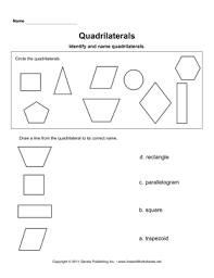 Quadrilaterals Quadrilaterals Worksheet Quadrilaterals Goals Worksheet