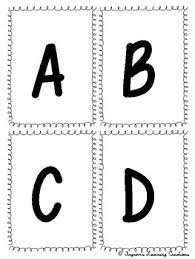 Black and white frame · alphabet flashcards blue . D Nealian Alphabet Flash Cards By Ingram S Learning Creations Tpt