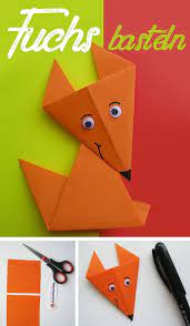 Viel spaß beim basteln mit papier! Fuchs Basteln Anleitung Fur Origami Fuchs Origami Fuchs Fuchs Basteln Kinder Basteln Papier