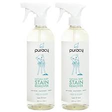 Puracy Natural Baby Laundry Stain Remover Enzyme Odor Eliminator Free Clear 25 Ounce 2 Pack