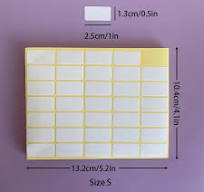 1 Pack Of 32 Stickers Of Non-sticky Label Paper, Name Tag Price Tag Blank  Dumb Face Sticker