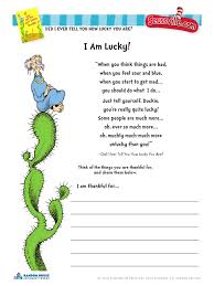 Who was the author of did i ever tell you how lucky you are? Dr Seuss I Am Lucky