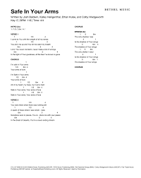 Sin cannot harm me there. Safe In Your Arms Bethel Music
