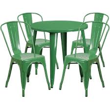 Get the best deals on cafe table. 30 Inch Round Metal Indoor Outdoor Table Set Overstock 13402913